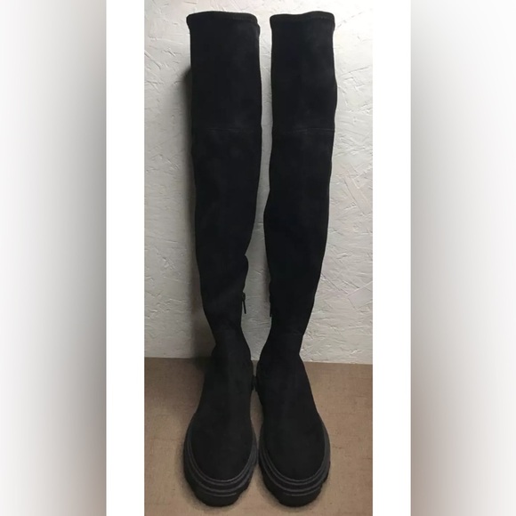 Calvin Klein Women's Over the Knee Stretch Boots Black with Lug Soles Size 7.5M - Picture 5 of 13